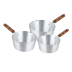 Casio Metal Finish Milk Pan with Wooden Handle (6–10 Inch)