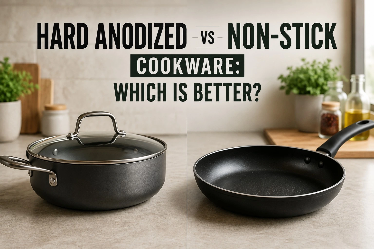 HeaHard anodized and non-stick cookware comparison for everyday kitchen cookinglthy cookware options for Pakistani kitchens including stainless steel, non-stick, anodized and pressure cookware