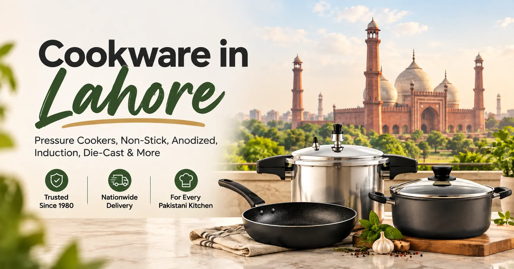 Cookware in Lahore – Pressure Cookers, Non-Stick & Premium Kitchen Cookware